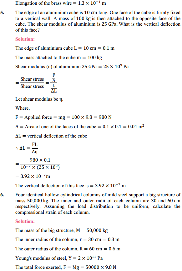 HBSE 11th Class Physics Solutions Chapter 9 Mechanical Properties of Solids 5