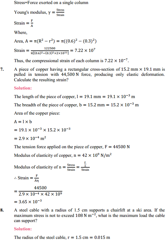 HBSE 11th Class Physics Solutions Chapter 9 Mechanical Properties of Solids 6