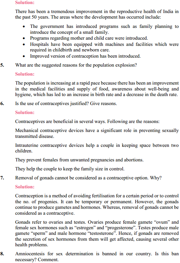 HBSE 12th Class Biology Solutions Chapter 4 Reproductive Health 2