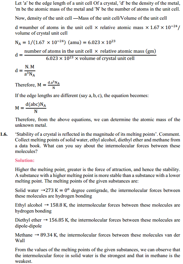 HBSE 12th Class Chemistry Solutions Chapter 1 The Solid State 14