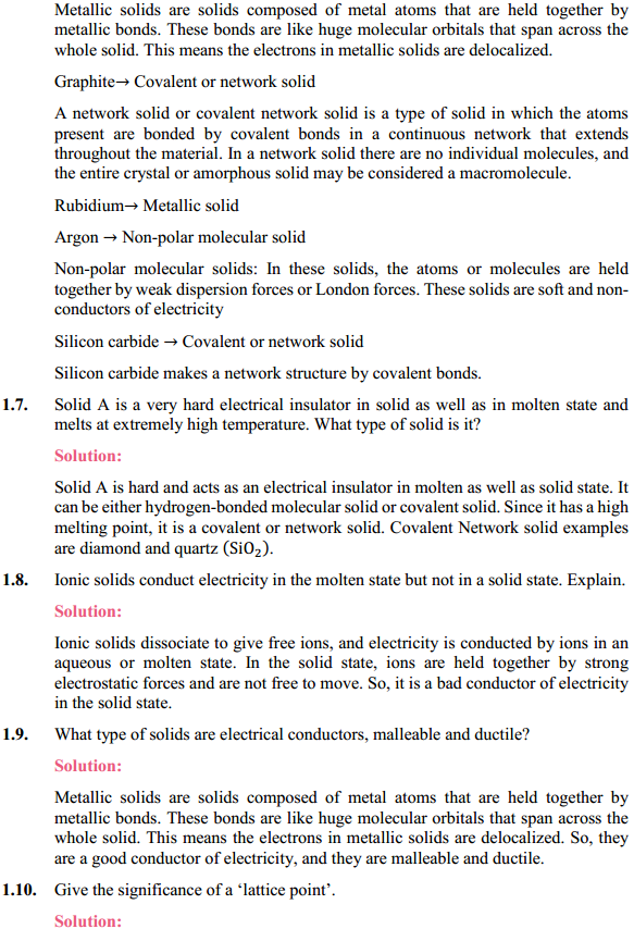 HBSE 12th Class Chemistry Solutions Chapter 1 The Solid State 3
