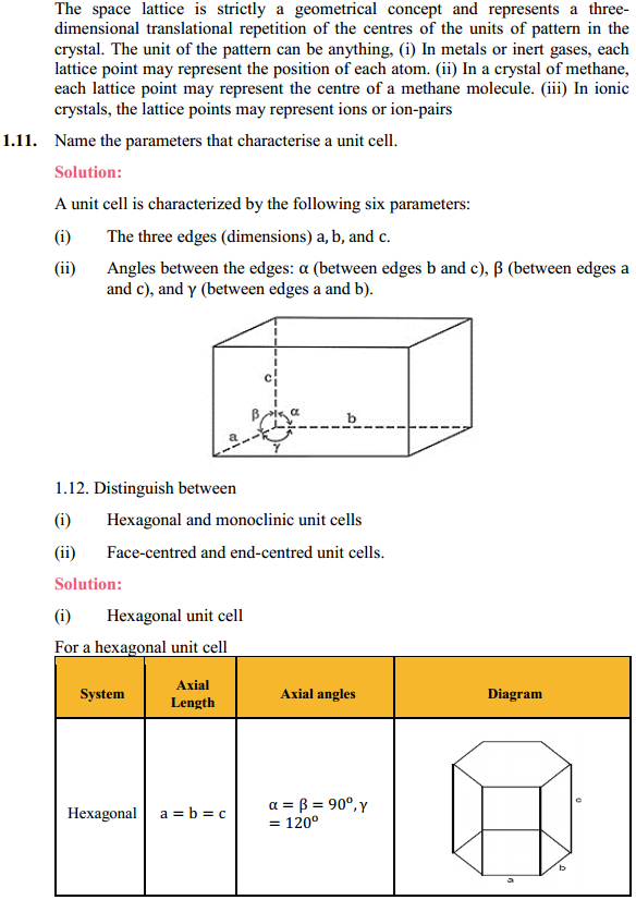 HBSE 12th Class Chemistry Solutions Chapter 1 The Solid State 4