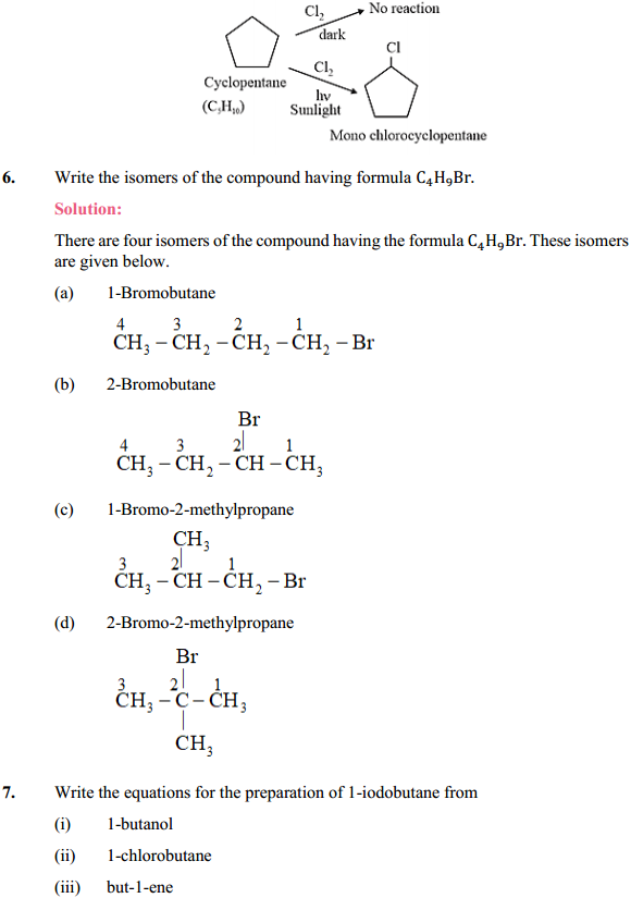 HBSE 12th Class Chemistry Solutions Chapter 10 Haloalkanes and Haloarenes 26