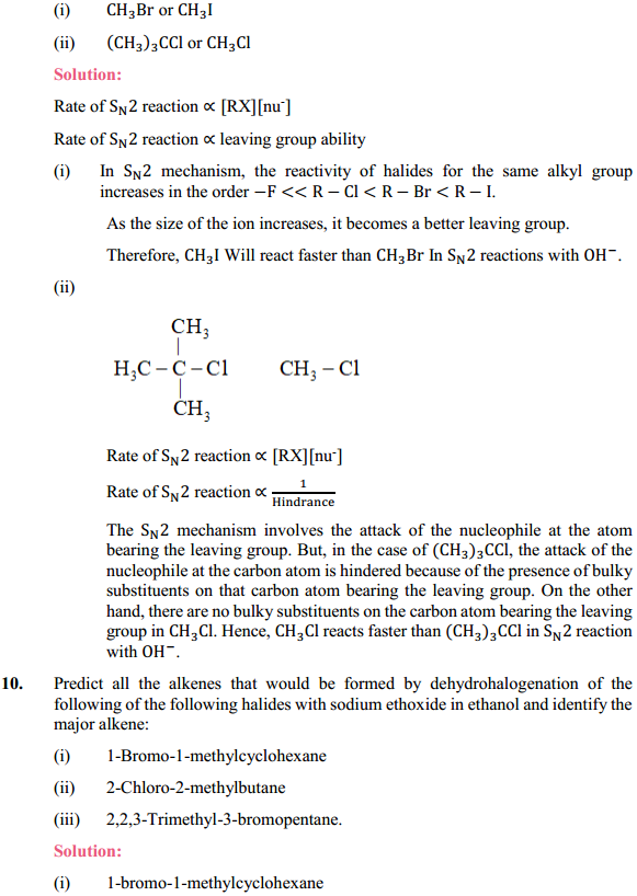 HBSE 12th Class Chemistry Solutions Chapter 10 Haloalkanes and Haloarenes 28