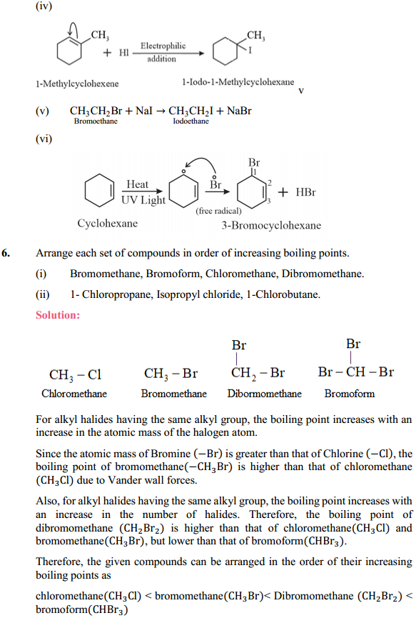 HBSE 12th Class Chemistry Solutions Chapter 10 Haloalkanes and Haloarenes 6