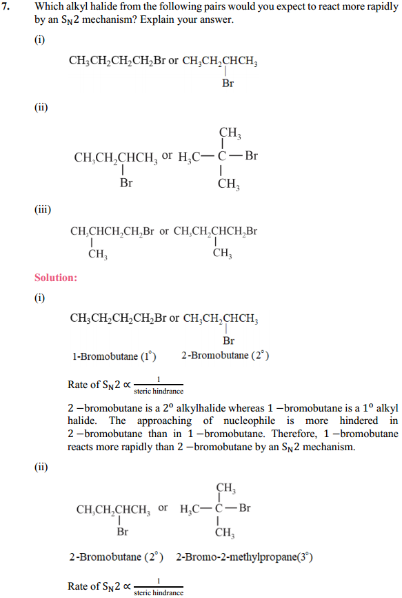 HBSE 12th Class Chemistry Solutions Chapter 10 Haloalkanes and Haloarenes 7