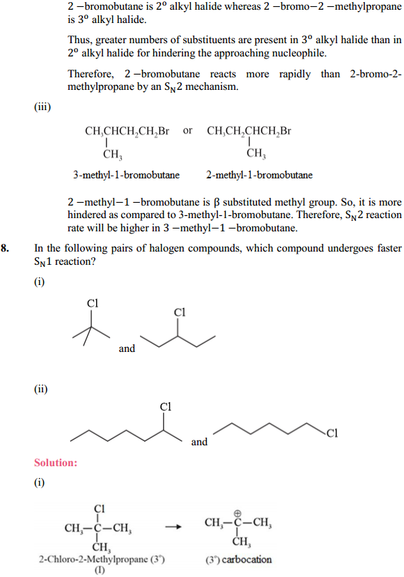 HBSE 12th Class Chemistry Solutions Chapter 10 Haloalkanes and Haloarenes 8