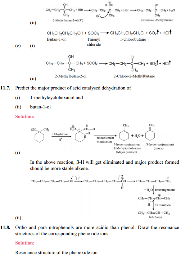 HBSE 12th Class Chemistry Solutions Chapter 11 Alcohols, Phenols and Ehers 10