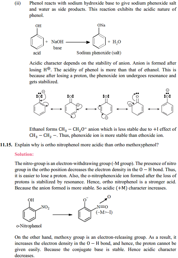 HBSE 12th Class Chemistry Solutions Chapter 11 Alcohols, Phenols and Ehers 30