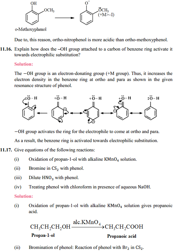 HBSE 12th Class Chemistry Solutions Chapter 11 Alcohols, Phenols and Ehers 31