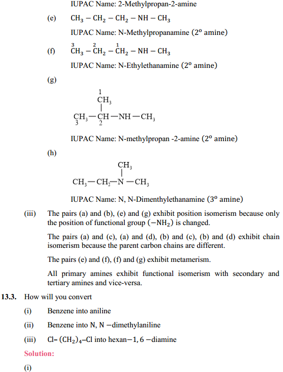 HBSE 12th Class Chemistry Solutions Chapter 13 Amines 3