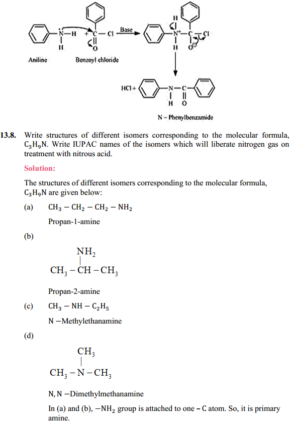 HBSE 12th Class Chemistry Solutions Chapter 13 Amines 8