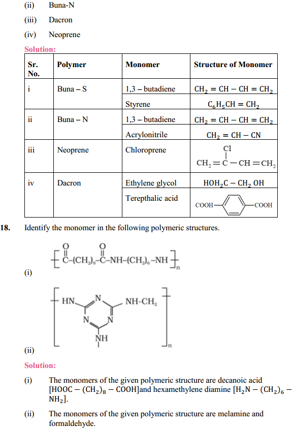HBSE 12th Class Chemistry Solutions Chapter 15 Polymers 10
