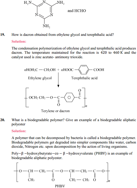 HBSE 12th Class Chemistry Solutions Chapter 15 Polymers 11