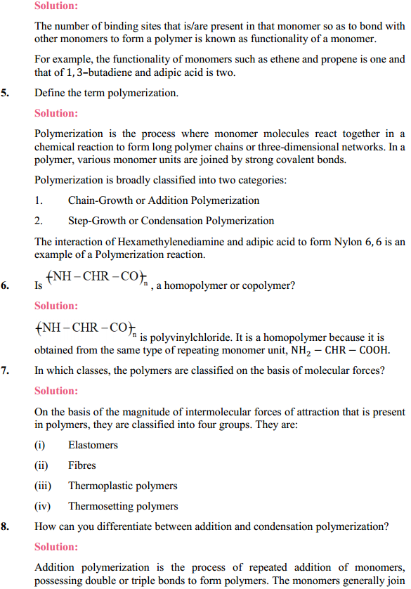 HBSE 12th Class Chemistry Solutions Chapter 15 Polymers 5