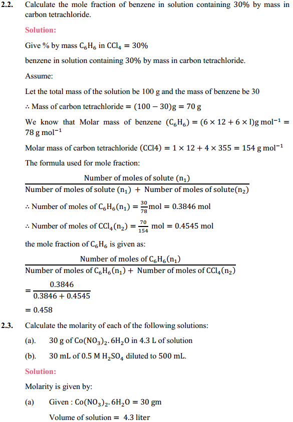 HBSE 12th Class Chemistry Solutions Chapter 2 Solutions 2
