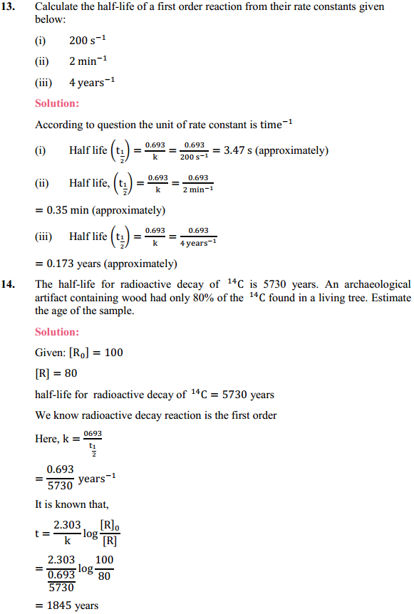 HBSE 12th Class Chemistry Solutions Chapter 4 Chemical Kinetics 16