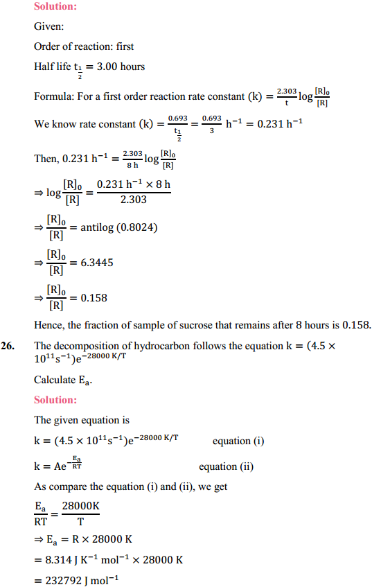 HBSE 12th Class Chemistry Solutions Chapter 4 Chemical Kinetics 28