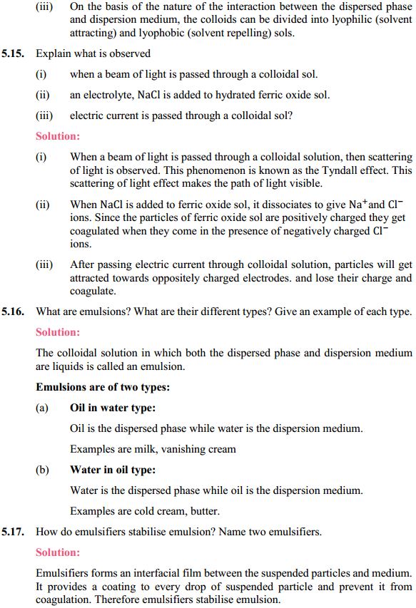 HBSE 12th Class Chemistry Solutions Chapter 5 Surface Chemistry 11