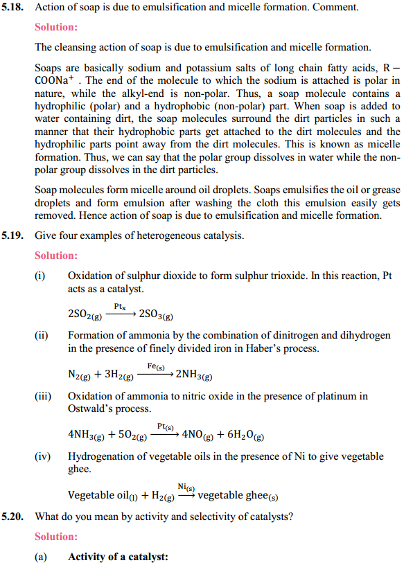 HBSE 12th Class Chemistry Solutions Chapter 5 Surface Chemistry 12