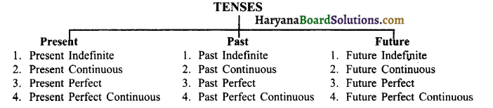 HBSE 12th Class English Tenses 1