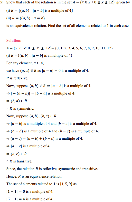 HBSE 12th Class Maths Solutions Chapter 1 Relations and Functions Ex 1.1 12