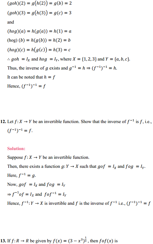 HBSE 12th Class Maths Solutions Chapter 1 Relations and Functions Ex 1.3 11