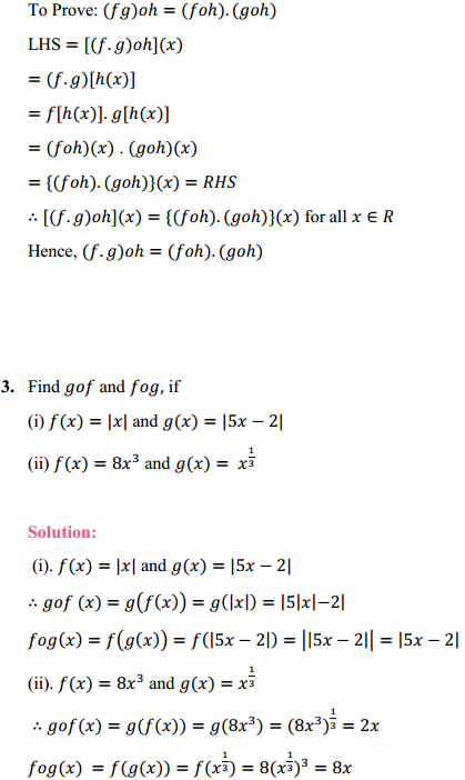 HBSE 12th Class Maths Solutions Chapter 1 Relations and Functions Ex 1.3 2