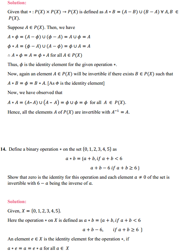 HBSE 12th Class Maths Solutions Chapter 1 Relations and Functions Miscellaneous Exercise 12