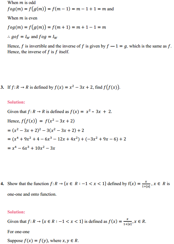 HBSE 12th Class Maths Solutions Chapter 1 Relations and Functions Miscellaneous Exercise 4