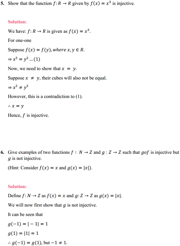 HBSE 12th Class Maths Solutions Chapter 1 Relations and Functions Miscellaneous Exercise 6
