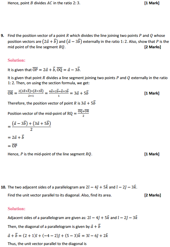 HBSE 12th Class Maths Solutions Chapter 10 Vector Algebra Miscellaneous Exercise 6