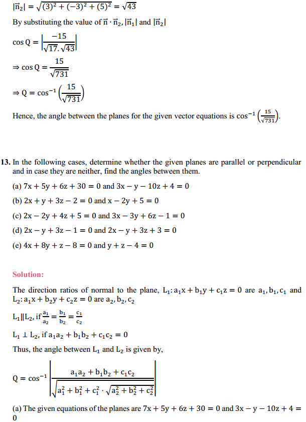 HBSE 12th Class Maths Solutions Chapter 11 Three Dimensional Geometry Ex 11.3 14