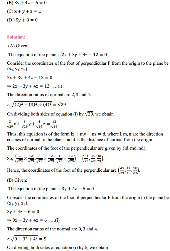 HBSE 12th Class Maths Solutions Chapter 11 Three Dimensional Geometry Ex 11.3 5