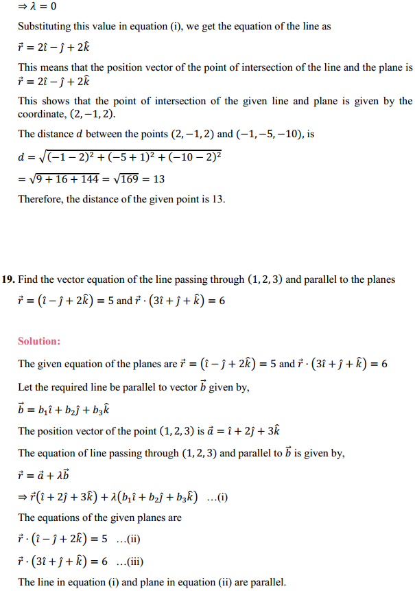 HBSE 12th Class Maths Solutions Chapter 11 Three Dimensional Geometry Miscellaneous Exercise 15