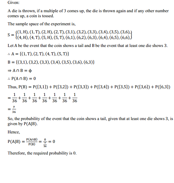 HBSE 12th Class Maths Solutions Chapter 13 Probability Ex 13.1 19