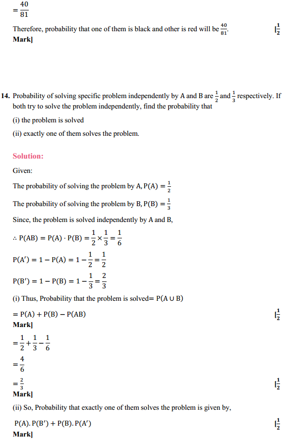 HBSE 12th Class Maths Solutions Chapter 13 Probability Ex 13.2 17