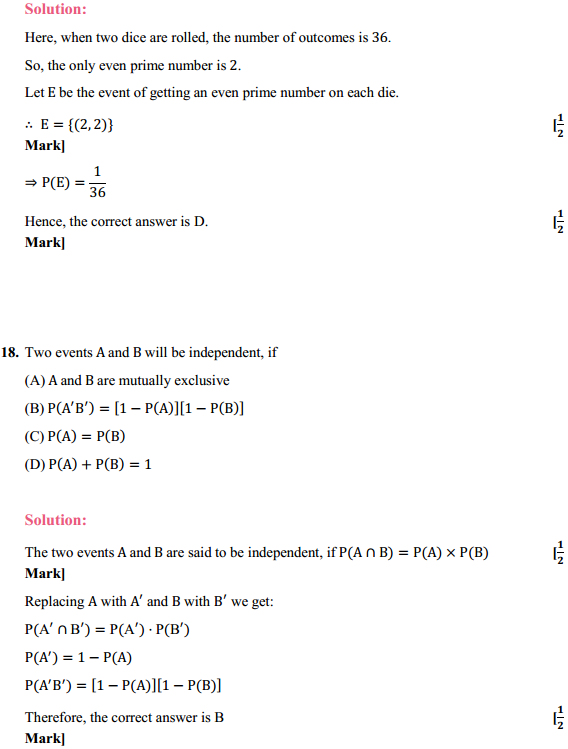 HBSE 12th Class Maths Solutions Chapter 13 Probability Ex 13.2 23