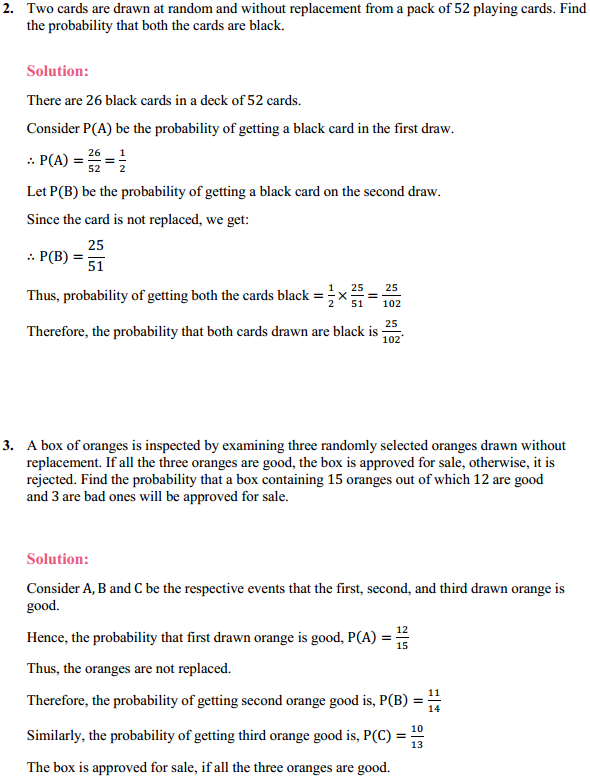 HBSE 12th Class Maths Solutions Chapter 13 Probability Ex 13.2 3