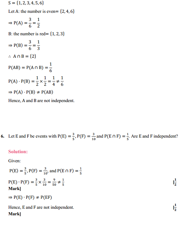 HBSE 12th Class Maths Solutions Chapter 13 Probability Ex 13.2 6