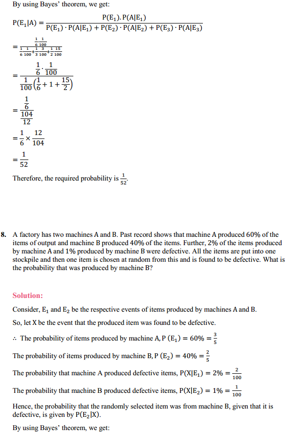 HBSE 12th Class Maths Solutions Chapter 13 Probability Ex 13.3 11