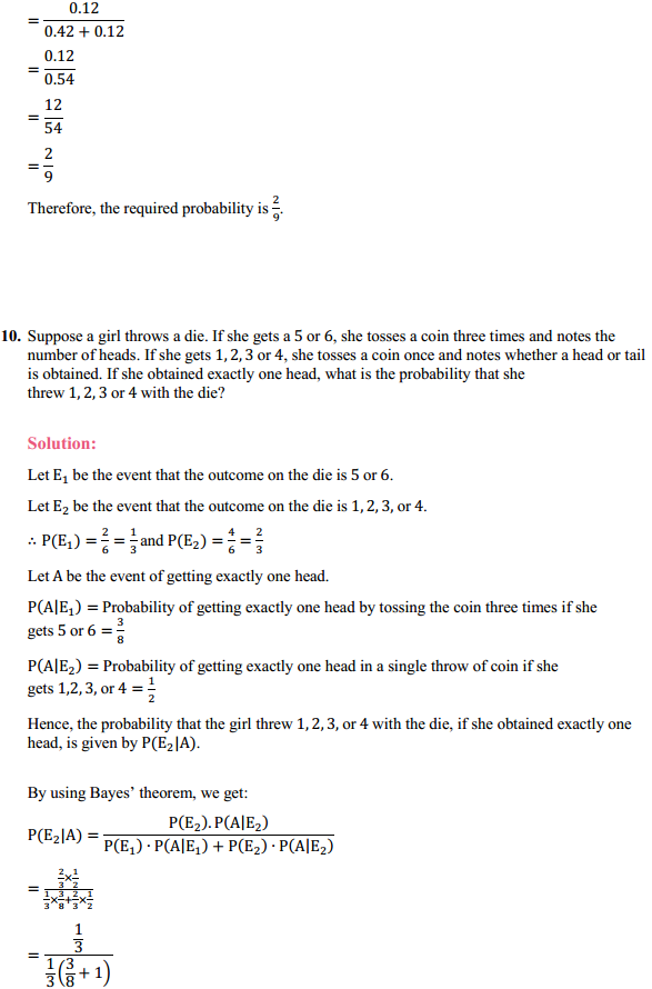HBSE 12th Class Maths Solutions Chapter 13 Probability Ex 13.3 13