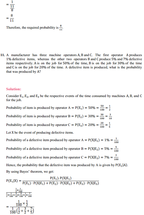 HBSE 12th Class Maths Solutions Chapter 13 Probability Ex 13.3 14