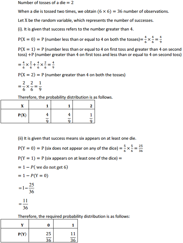 HBSE 12th Class Maths Solutions Chapter 13 Probability Ex 13.4 10