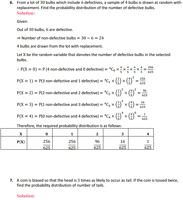 HBSE 12th Class Maths Solutions Chapter 13 Probability Ex 13.4 11