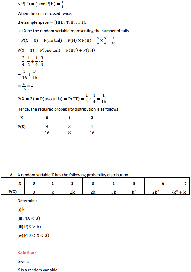 HBSE 12th Class Maths Solutions Chapter 13 Probability Ex 13.4 13