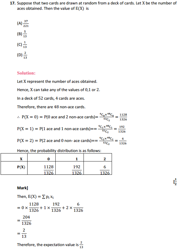HBSE 12th Class Maths Solutions Chapter 13 Probability Ex 13.4 31
