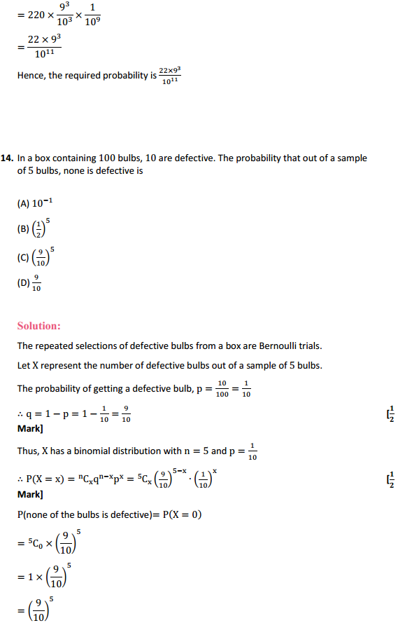 HBSE 12th Class Maths Solutions Chapter 13 Probability Ex 13.5 17