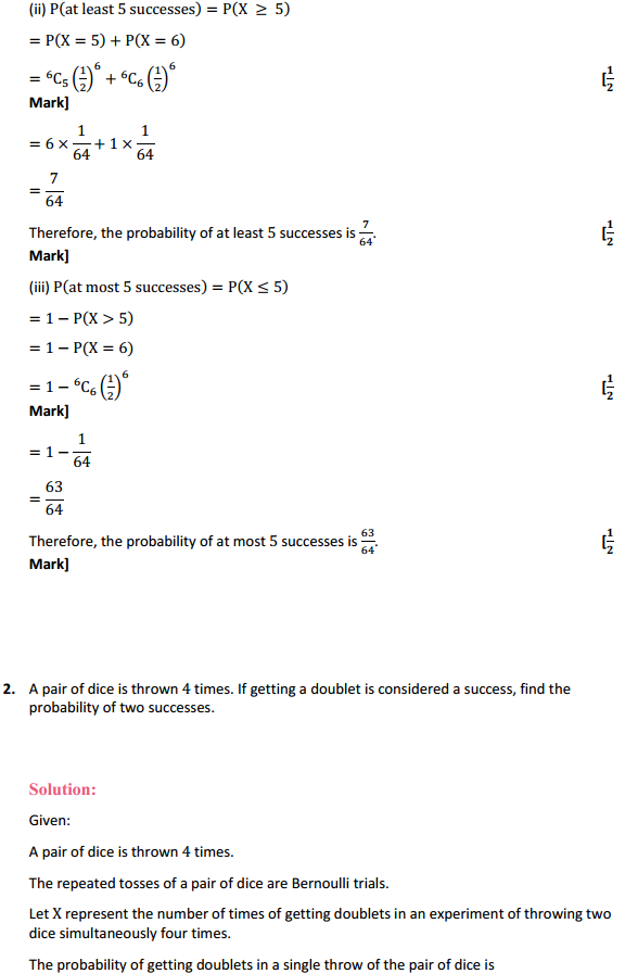 HBSE 12th Class Maths Solutions Chapter 13 Probability Ex 13.5 2