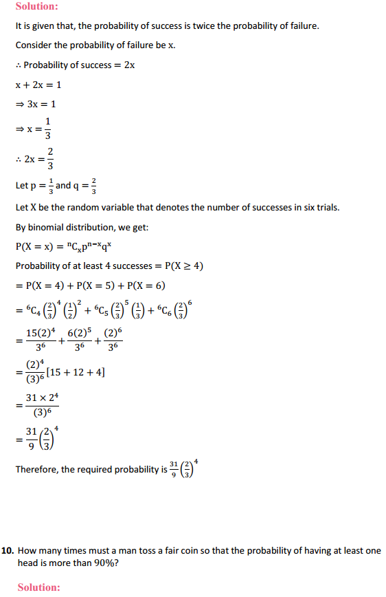 HBSE 12th Class Maths Solutions Chapter 13 Probability Miscellaneous Exercise 11